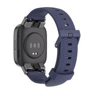 For Redmi Watch 3 Mijobs Honeycomb Texture TPU Watch Band(Midnight Blue Black)