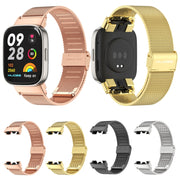 For Redmi Watch 3 Mijobs Milan Buckle Metal Watch Band(Rose Gold)