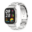 For Redmi Watch 3 Mijobs Three-Bead Metal Stainless Steel Watch Band(Silver) - Watch Bands by MIJOBS | Online Shopping South Africa | PMC TechLife | Buy Now Pay Later Mobicred