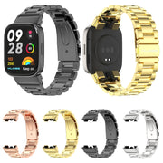 For Redmi Watch 3 Mijobs Three-Bead Metal Stainless Steel Watch Band(Silver)