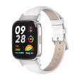 For Redmi Watch 3 Mijobs Genuine Leather Slim Watch Band(White Silver) - Watch Bands by MIJOBS | Online Shopping South Africa | PMC TechLife | Buy Now Pay Later Mobicred