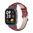 For Redmi Watch 3 Mijobs Genuine Leather Slim Watch Band(Red Black) - free shipping - PMC TechLife - Order now!