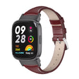 For Redmi Watch 3 Mijobs Genuine Leather Slim Watch Band(Wine Red Black) -  by MIJOBS | Online Shopping South Africa | PMC TechLife
