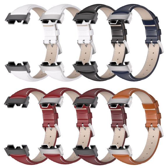 For Redmi Watch 3 Mijobs Genuine Leather Slim Watch Band(Black)