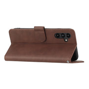 For Samsung Galaxy A24 4G Heart Pattern Skin Feel Leather Phone Case(Brown)