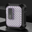 For AirPods 2 / 1 Alpha Carbon Fiber Wireless Bluetooth Earphone Protective Case(Purple) - free shipping - PMC TechLife - Order now!
