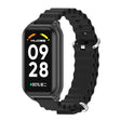 For Xiaomi Smart Band 8 Active / Redmi Band 2 Mijobs Metal Shell Ocean Silicone Watch Band(Black) - Watch Bands by MIJOBS | Online Shopping South Africa | PMC TechLife | Buy Now Pay Later Mobicred
