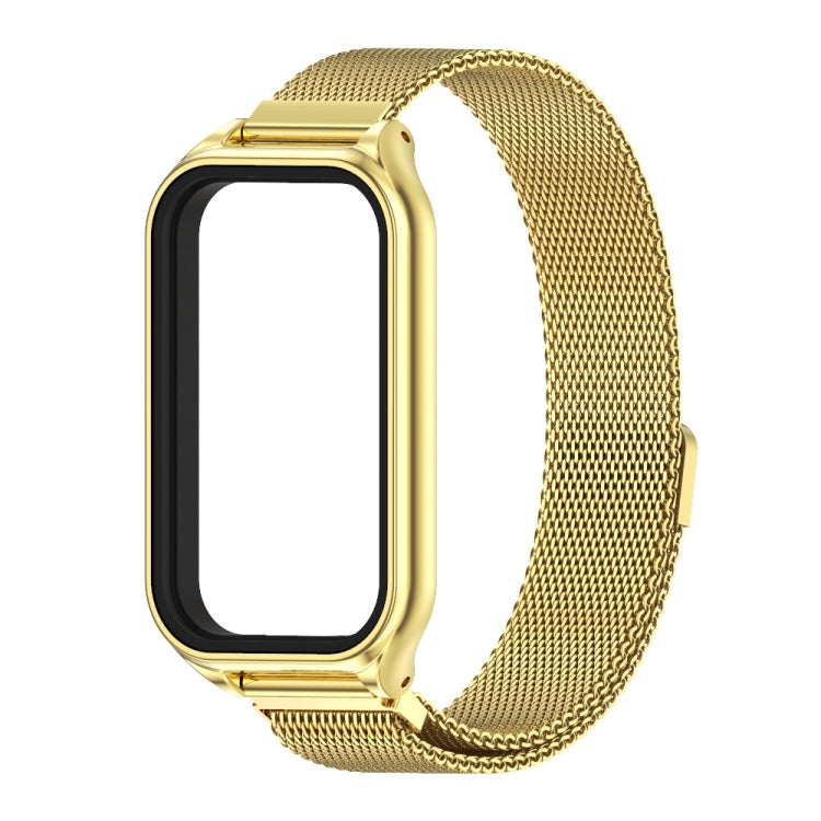 For Xiaomi Smart Band 8 Active / Redmi Band 2 Mijobs Metal Shell + Milan Magnetic Metal Watch Band(Gold)