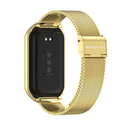 For Xiaomi Smart Band 8 Active / Redmi Band 2 Mijobs Metal Shell + Milan Buckle Metal Watch Band(Gold)