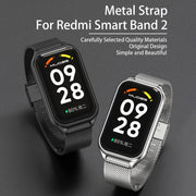 For Xiaomi Smart Band 8 Active / Redmi Band 2 Mijobs Metal Shell + Milan Buckle Metal Watch Band(Silver)