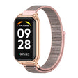 For Xiaomi Smart Band 8 Active / Redmi Band 2 Mijobs Metal Shell Breathable Nylon Loop Watch Band(Pink Rose Gold) - Watch Bands by MIJOBS | Online Shopping South Africa | PMC TechLife | Buy Now Pay Later Mobicred