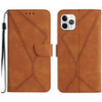 For iPhone 11 Pro Stitching Embossed Leather Phone Case(Brown) - free shipping - PMC TechLife - Order now!