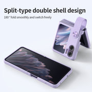 For OPPO Find N2 Flip NILLKIN Skin Feel Liquid Silicone Phone Case With Finger Strap(Pink)