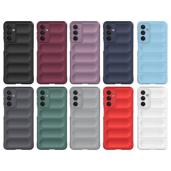For Samsung Galaxy M54 5G Magic Shield TPU + Flannel Phone Case(Dark Grey)