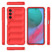 For Samsung Galaxy M54 5G Magic Shield TPU + Flannel Phone Case(Dark Grey)