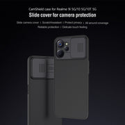 For Realme 9i 5G / 10 5G / 10T 5G NILLKIN Black Mirror Series Camshield PC Phone Case(Blue)
