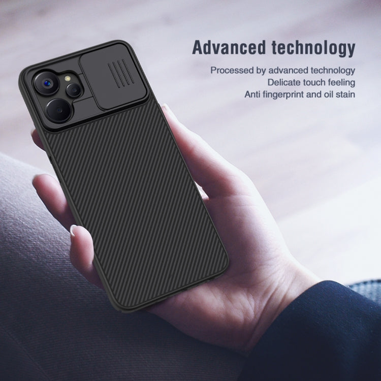 For Realme 9i 5G / 10 5G / 10T 5G NILLKIN Black Mirror Series Camshield PC Phone Case(Blue)