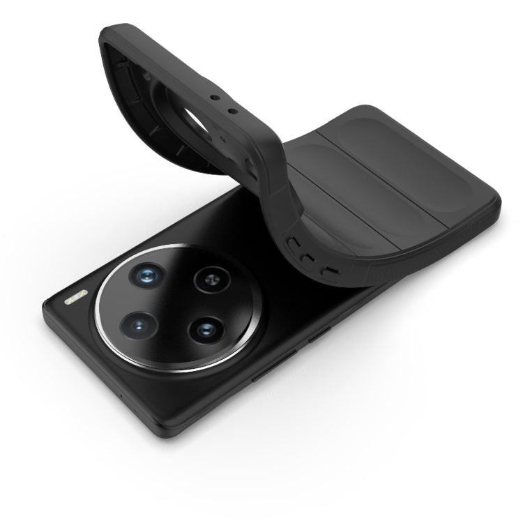 For vivo X100 Pro 5G Magic Shield TPU + Flannel Phone Case(White)