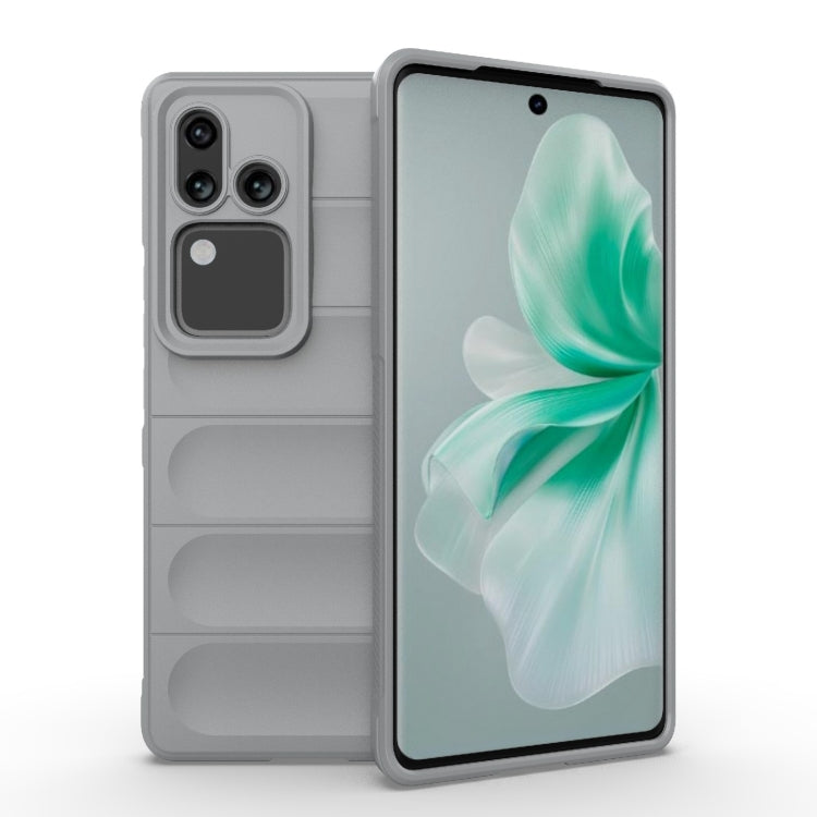 For vivo S18 5G Magic Shield TPU + Flannel Phone Case(Grey)