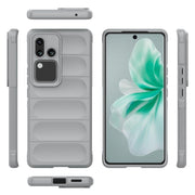 For vivo S18 5G Magic Shield TPU + Flannel Phone Case(Grey)