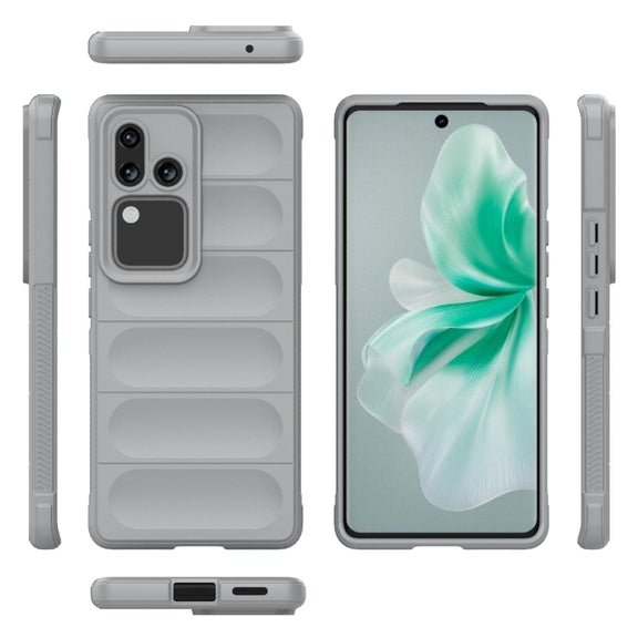 For vivo S18 5G Magic Shield TPU + Flannel Phone Case(Grey)