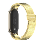 For Xiaomi Mi Band 8 / 9 / 9 NFC Mijobs Stainless Steel Metal Watch Band(Gold+Light Gold)