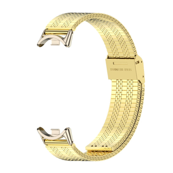 For Xiaomi Mi Band 8 / 9 / 9 NFC Mijobs Stainless Steel Metal Watch Band(Gold+Light Gold)