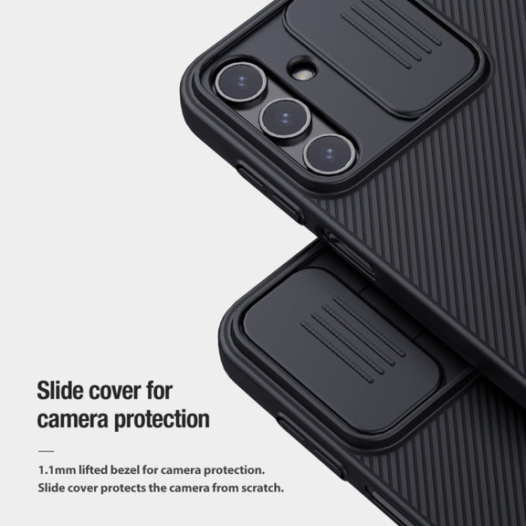 For Samsung Galaxy A25 NILLKIN Black Mirror Series Camshield PC Phone Case(Black)