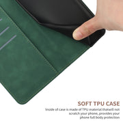 For Samsung Galaxy S22+ 5G Stitching Embossed Leather Phone Case(Green)