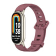 For Xiaomi Mi Band 8 / 9 / 9 NFC Mijobs Flat Hole Breathable Silicone Watch Band(Wine Red+Light Gold) - Watch Bands by MIJOBS | Online Shopping South Africa | PMC TechLife | Buy Now Pay Later Mobicred