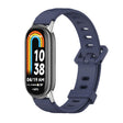 For Xiaomi Mi Band 8 / 9 / 9 NFC Mijobs Flat Hole Breathable Silicone Watch Band(Midnight Blue+Silver) - Watch Bands by MIJOBS | Online Shopping South Africa | PMC TechLife | Buy Now Pay Later Mobicred