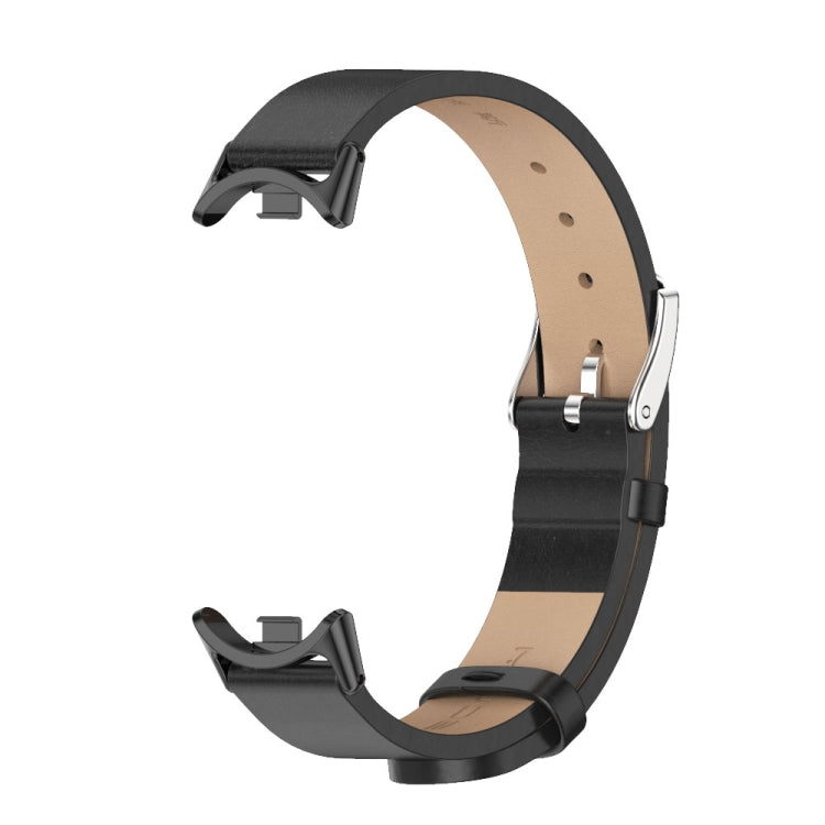 For Xiaomi Smart Band 10 / 9 / 8 Mijobs Microfiber PU Leather Watch Band(Black)