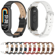 For Xiaomi Smart Band 10 / 9 / 8 Mijobs Microfiber PU Leather Watch Band(Grey Silver)