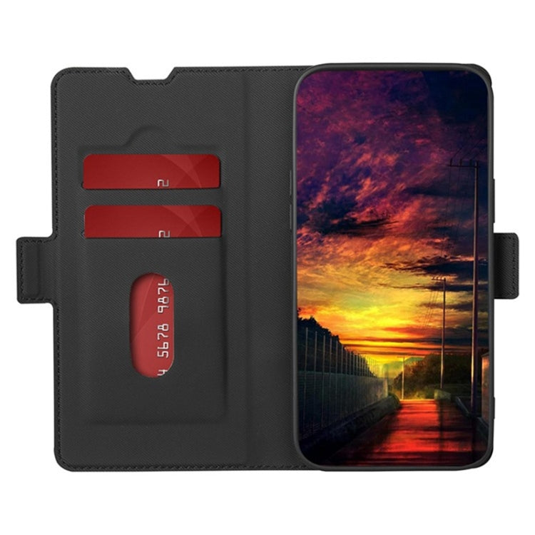For OPPO A38 4G / A18 4G Twill Texture Side Button Leather Phone Case(Black)