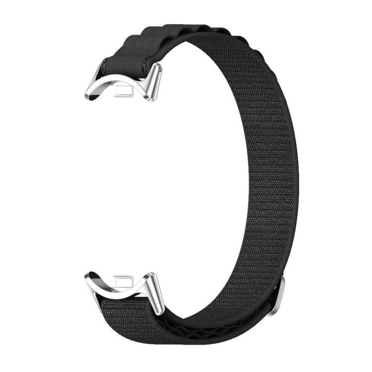 For Xiaomi Mi Band 8 / 9 / 9 NFC Mijobs Nylon Breathable Watch Band(Black Silver)
