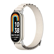 For Xiaomi Smart Band 10 / 9 / 8 Mijobs Nylon Breathable Watch Band(Grey Silver)