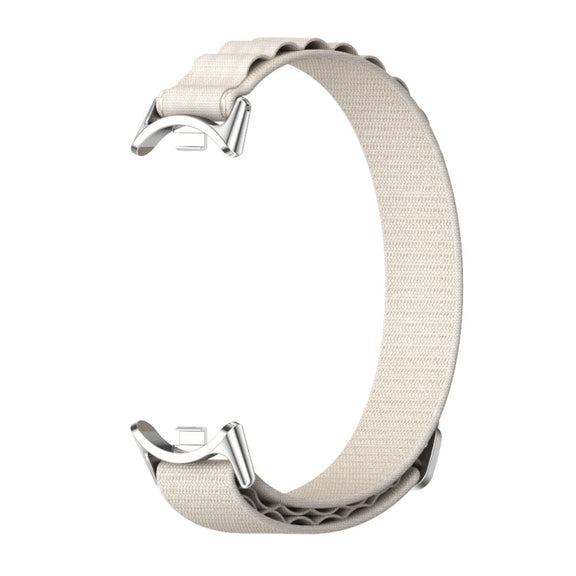 For Xiaomi Smart Band 10 / 9 / 8 Mijobs Nylon Breathable Watch Band(Grey Silver)