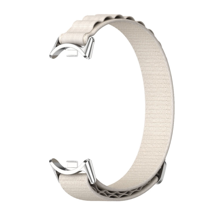 For Xiaomi Smart Band 10 / 9 / 8 Mijobs Nylon Breathable Watch Band(Grey Silver)