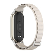 For Xiaomi Smart Band 10 / 9 / 8 Mijobs Nylon Breathable Watch Band(Grey Silver)