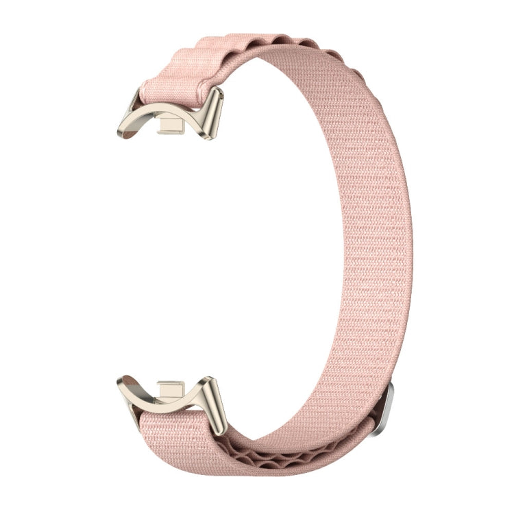 For Xiaomi Mi Band 8 / 9 / 9 NFC Mijobs Nylon Breathable Watch Band(Pink Light Gold)