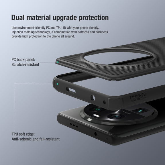 For OPPO Find X6 NILLKIN Frosted Shield Pro PC + TPU Phone Case(Blue)