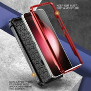 For Samsung Galaxy S22 5G Armor Series Holder Phone Case(Red)