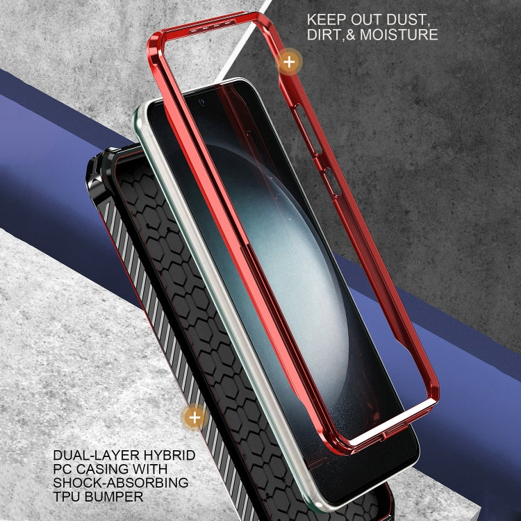 For Samsung Galaxy S21+ 5G Armor Series Holder Phone Case(Red)