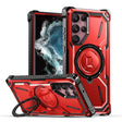 For Samsung Galaxy S21 Ultra 5G Armor Series Holder Phone Case(Red) - free shipping - PMC TechLife - Order now!