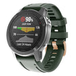 For Garmin Fenix 7S / 6S Pro / 5S Plus 20mm Rose Gold Buckle Silicone Watch Band(Army Green) - Watch Bands by PMC TechLife | Online Shopping South Africa | PMC TechLife