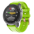 For Garmin Fenix 7S / 6S Pro / 5S Plus 20mm Rose Gold Buckle Silicone Watch Band(Green) - Watch Bands by PMC TechLife | Online Shopping South Africa | PMC TechLife
