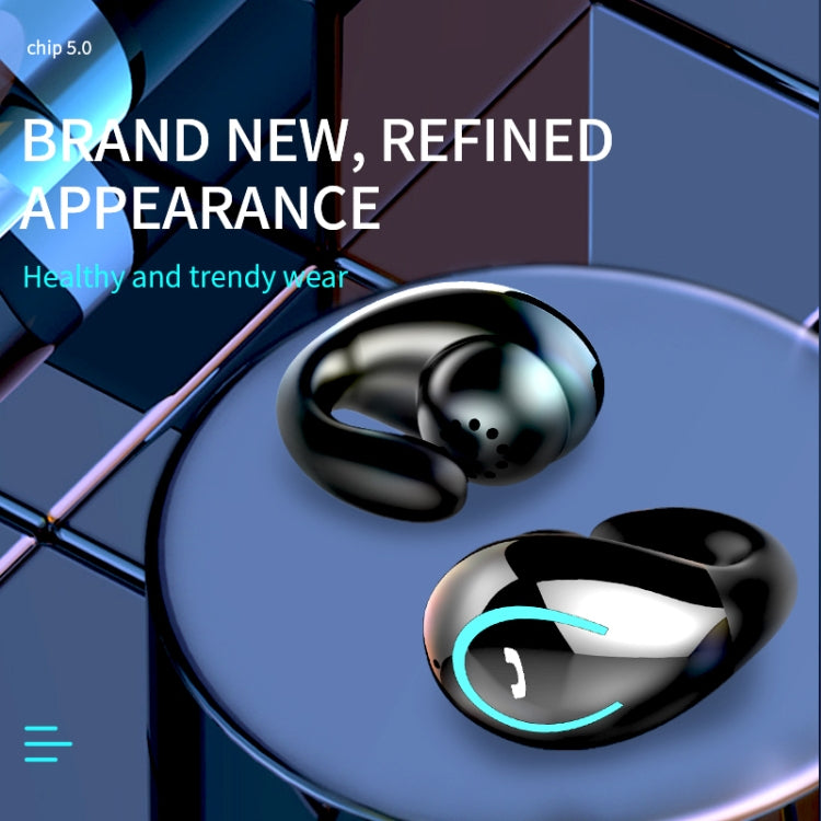 YX08 Ultra-light Ear-hook Stereo Wireless V5.0 Bluetooth Earphones(Black)