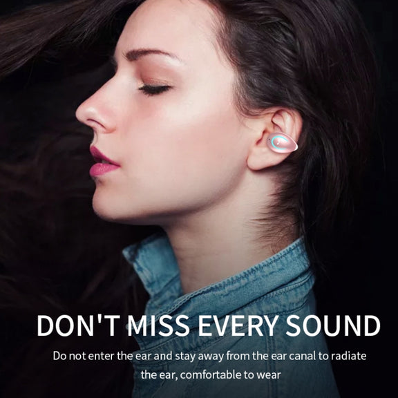 YX08 Ultra-light Ear-hook Stereo Wireless V5.0 Bluetooth Earphones(Black)