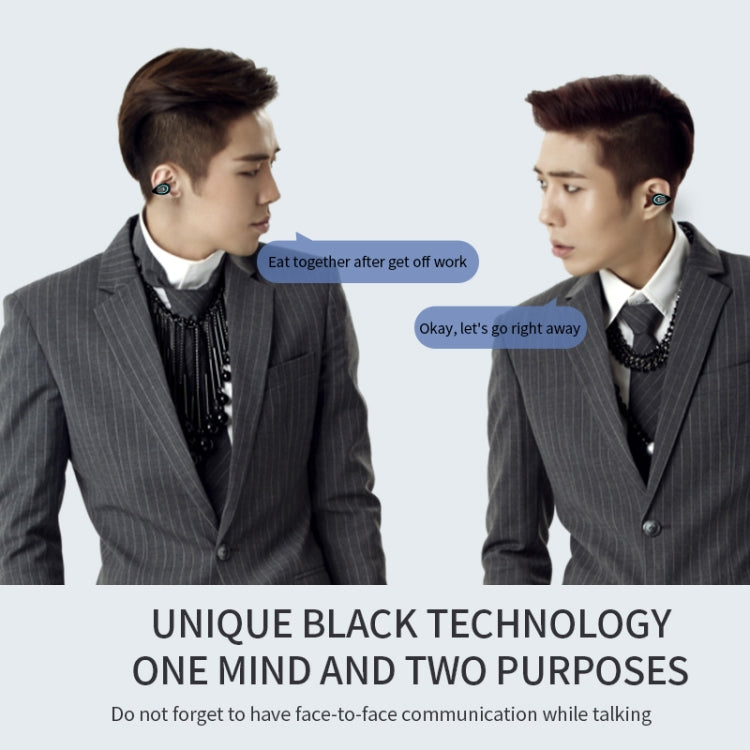 YX08 Ultra-light Ear-hook Stereo Wireless V5.0 Bluetooth Earphones(Black)