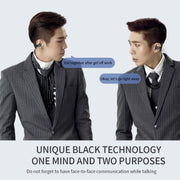 YX08 Ultra-light Ear-hook Stereo Wireless V5.0 Bluetooth Earphones(Black)